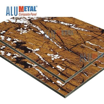 大理石LDPE 0.70mmのPEのアルミニウム合成のパネル シートAcpの壁のクラッディング ナノの2440mm